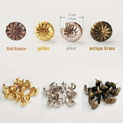 200pcs 11x16mm Red Bronze Upholstery Tacks Sofa Decorative Tack Stud Pushpin