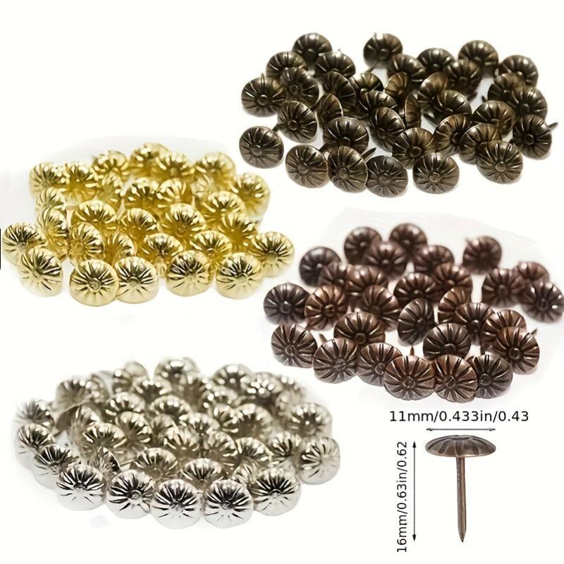 200pcs 11x16mm Red Bronze Upholstery Tacks Sofa Decorative Tack Stud Pushpin