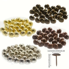 200pcs 11x16mm Red Bronze Upholstery Tacks Sofa Decorative Tack Stud Pushpin