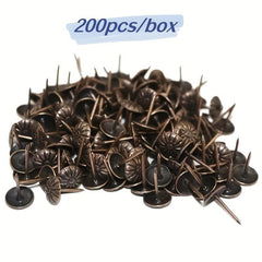 200pcs 11x16mm Red Bronze Upholstery Tacks Sofa Decorative Tack Stud Pushpin