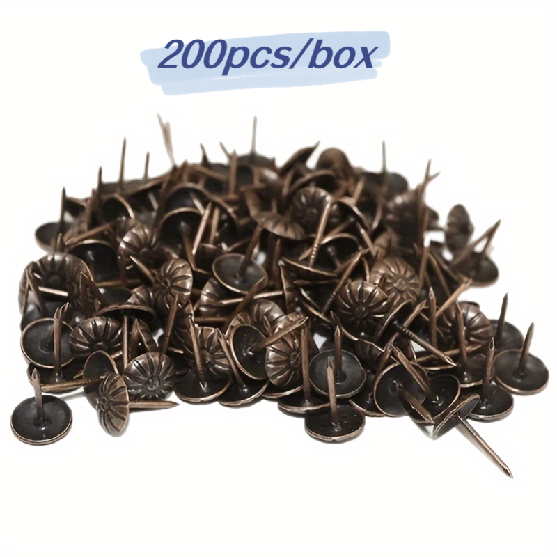 200pcs 11x16mm Red Bronze Upholstery Tacks Sofa Decorative Tack Stud Pushpin