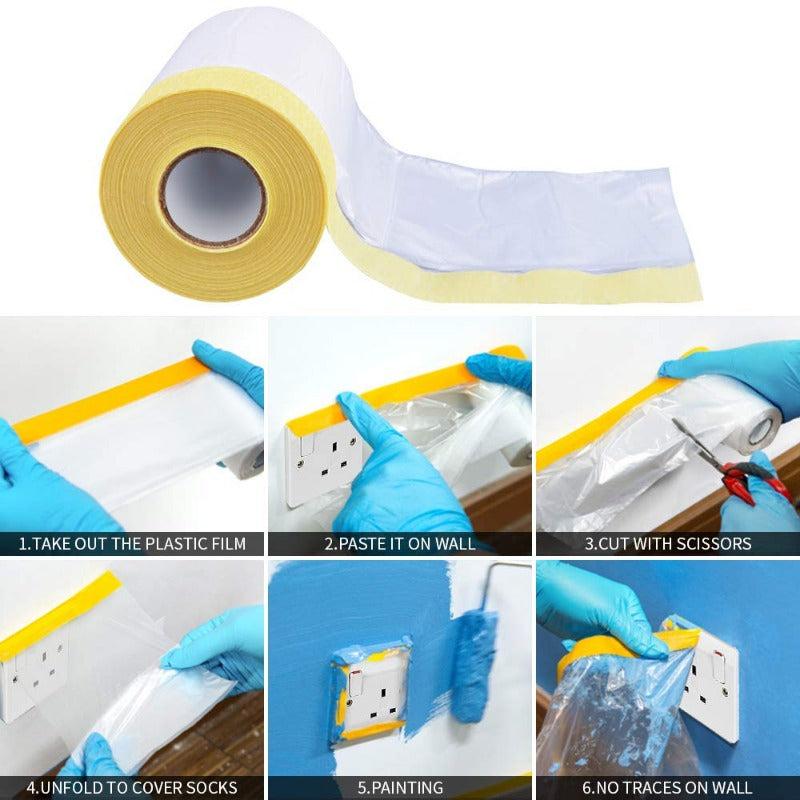 Paint Spraying & Paper Masking Film Car Beauty Spraying Furniture Dust-proof Pro