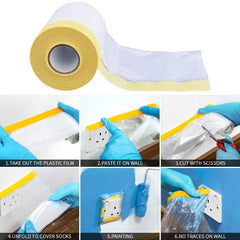 Paint Spraying & Paper Masking Film Car Beauty Spraying Furniture Dust-proof Pro