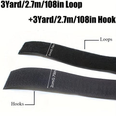 2 74m Hook And Loop Fastener Sew On Snap Nylon Cable Ties