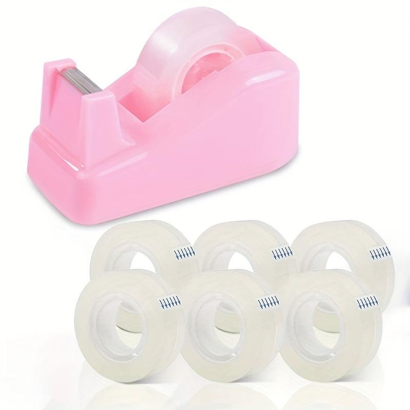 Pink Tape Dispenser for Wrapping & Home Office Supplies