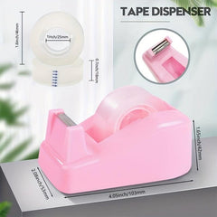 Pink Tape Dispenser for Wrapping & Home Office Supplies