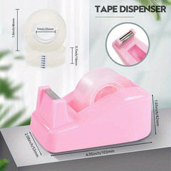 Pink Tape Dispenser for Wrapping & Home Office Supplies