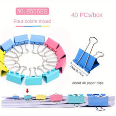 Colorful Metal Clips for Office Documents