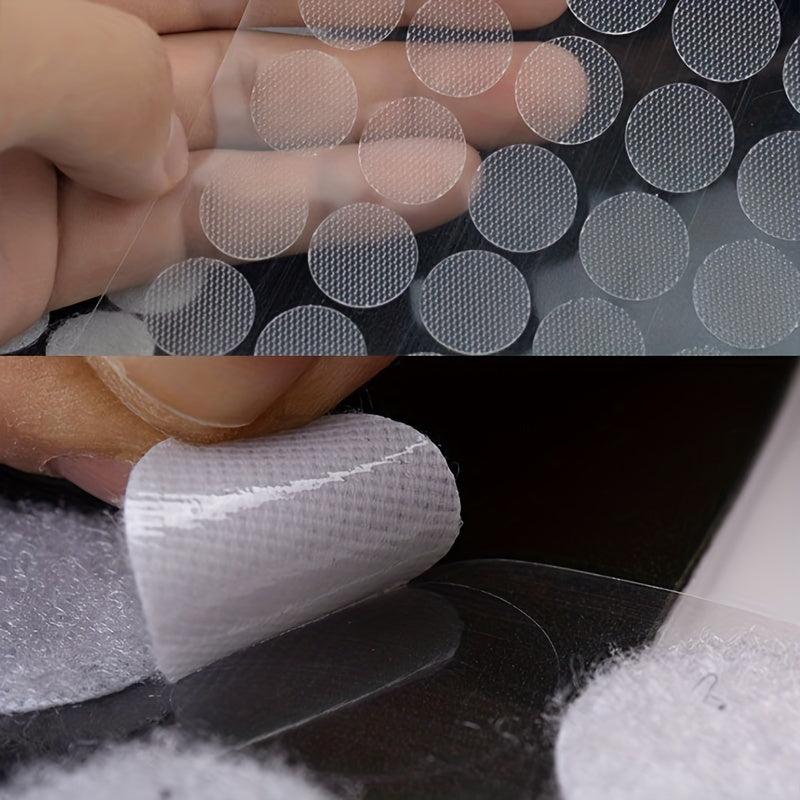 200pcs 0.79in Strong Adhesive Hook And Loop Point Nylon Waterproof Tape