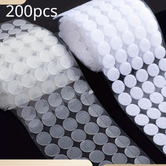 200pcs 0.79in Strong Adhesive Hook And Loop Point Nylon Waterproof Tape