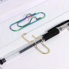 Metal Pen Clip Creative Notebook Accessories Convenient To Carry Curved Pin Pen