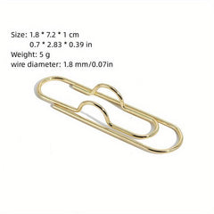 Metal Pen Clip Creative Notebook Accessories Convenient To Carry Curved Pin Pen