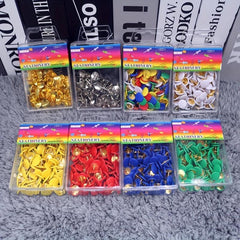 100pcs Decorative Steel Push Pins for Home School Office Map Photo Wall