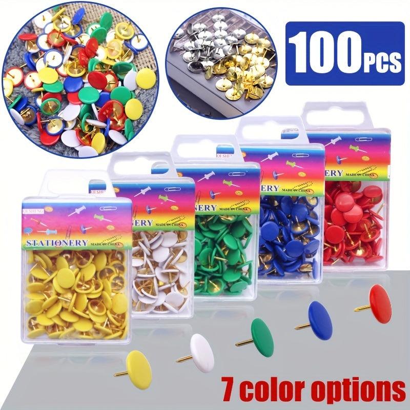 100pcs Decorative Steel Push Pins for Home School Office Map Photo Wall