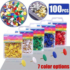 100pcs Decorative Steel Push Pins for Home School Office Map Photo Wall