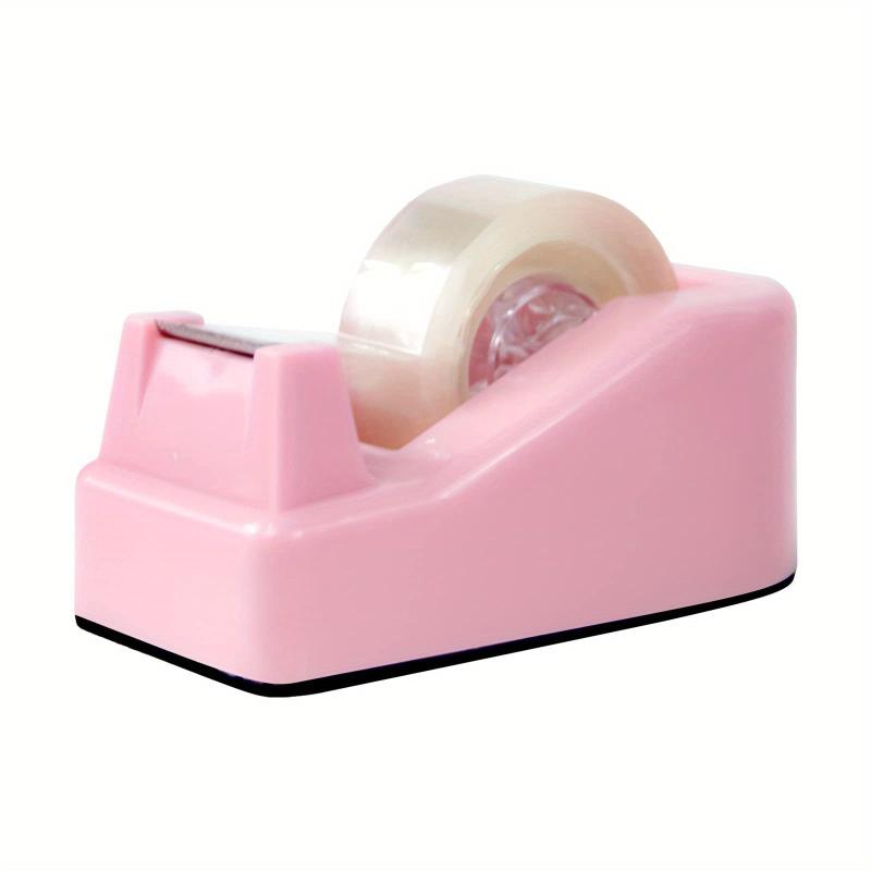 Pink Tape Dispenser with Weighted Nonskid Base