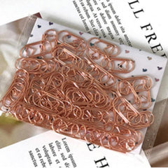 50pcs Heart Paper Clips Small Mini Paperclips Tiny Clips