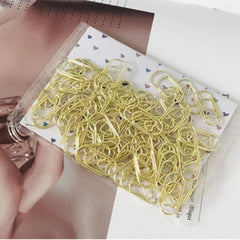 50pcs Heart Paper Clips Small Mini Paperclips Tiny Clips