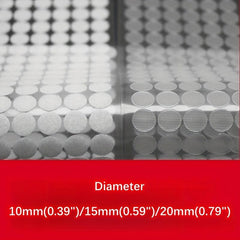 Transparent Hook & Loop Dots 108pairs 10mm 102pairs 15mm 100pairs 20mm Diameter