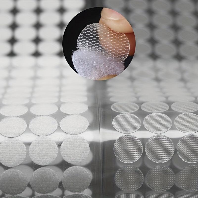 Transparent Hook & Loop Dots 108pairs 10mm 102pairs 15mm 100pairs 20mm Diameter