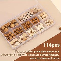 114pcs Decorative Push Pins for Wall Hangings Bulletin Boards & Craft Projects