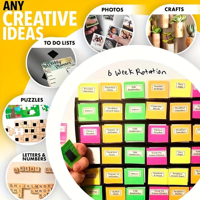 150pcs Self Adhesive Square Magnets 3.05cm X 1.02cm Peel & Stick Magnetic Sheets