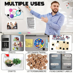 150pcs Self Adhesive Square Magnets 3.05cm X 1.02cm Peel & Stick Magnetic Sheets