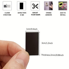 150pcs Self Adhesive Square Magnets 3.05cm X 1.02cm Peel & Stick Magnetic Sheets