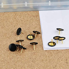 100 Plastic Round Head Push Pins, Mixed Colors