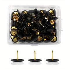 100 Plastic Round Head Push Pins, Mixed Colors