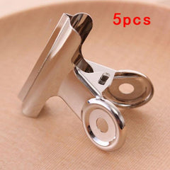 5PCS Metal Paper Clip Set 22 31 38 50mm Grip Clamps Office School Stationery