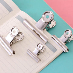 5PCS Metal Paper Clip Set 22 31 38 50mm Grip Clamps Office School Stationery