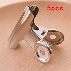 5PCS Metal Paper Clip Set 22 31 38 50mm Grip Clamps Office School Stationery