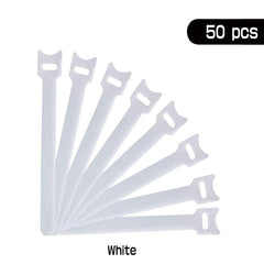 50pcs 60pcs Cable Ties Reusable Wire Organizer Ties Colorful Computer Data Cable