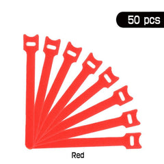 50pcs 60pcs Cable Ties Reusable Wire Organizer Ties Colorful Computer Data Cable
