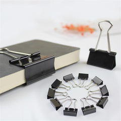12pcs Metal Binder Note Organizer File Paper Clip Office Supplies