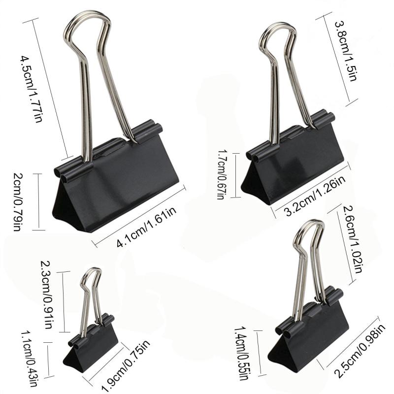 12pcs Metal Binder Note Organizer File Paper Clip Office Supplies