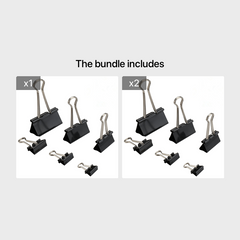 12pcs Metal Binder Note Organizer File Paper Clip Office Supplies