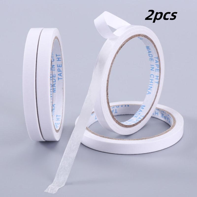 2pcs Thin Double-sided Adhesive Office Stationery Tape