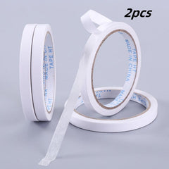 2pcs Thin Double-sided Adhesive Office Stationery Tape