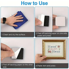 30pcs Double Sided Foam Tape - Self Adhesive - Square Round M