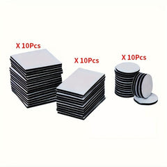 30pcs Double Sided Foam Tape - Self Adhesive - Square Round M