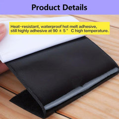 10 Pack 9' Hook And Loop Tape Strips - Self Adhesive Heavy Duty Strips