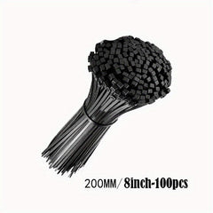 100pcs Cable Zip Ties Self Locking Nylon Cord Management Ties Plastic Wire Ties