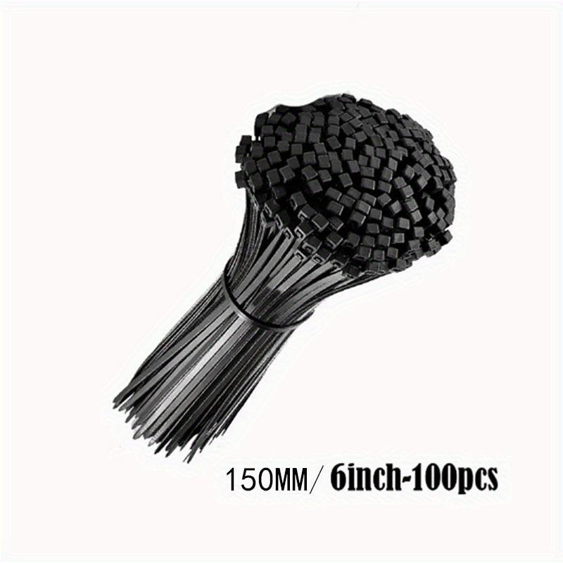 100pcs Cable Zip Ties Self Locking Nylon Cord Management Ties Plastic Wire Ties