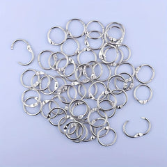 40 PCS Nickel Plated Steel Book Rings for Index Cards