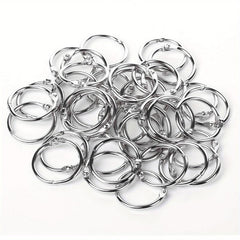 40 PCS Nickel Plated Steel Book Rings for Index Cards