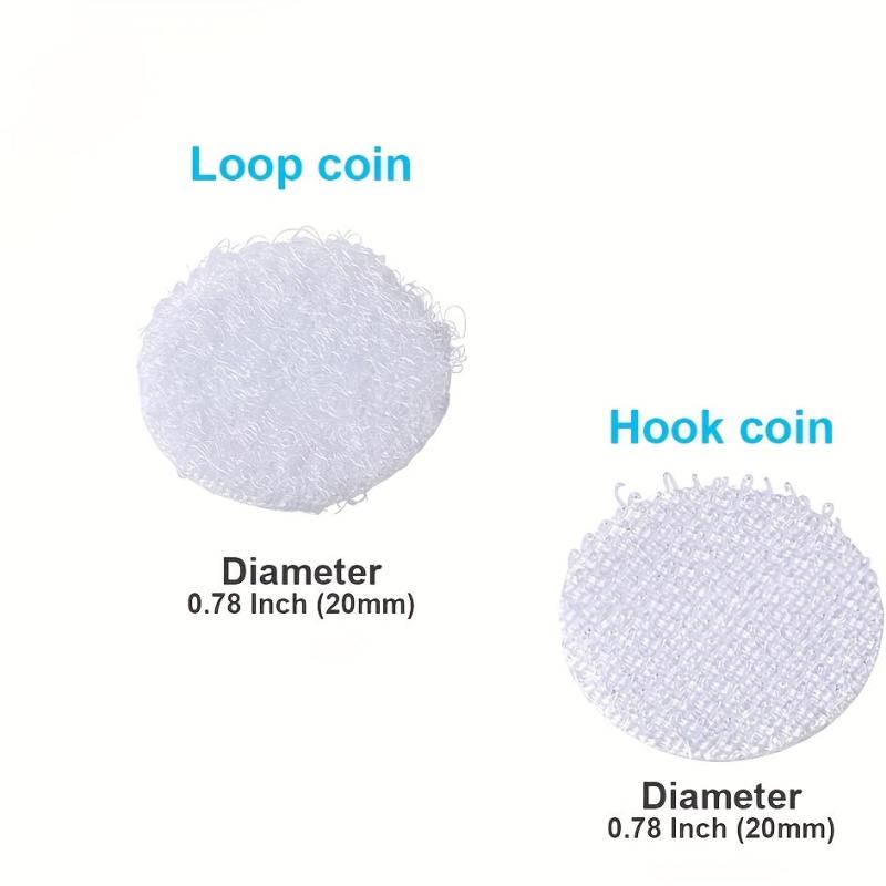 100pcs Waterproof Adhesive Hook and Loop Fastener Round Tapes