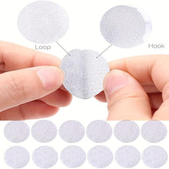 100pcs Waterproof Adhesive Hook and Loop Fastener Round Tapes