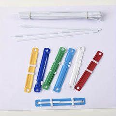 50pcs Plastic Document Fasteners 2 hole Paper Fasteners Mixed Colors